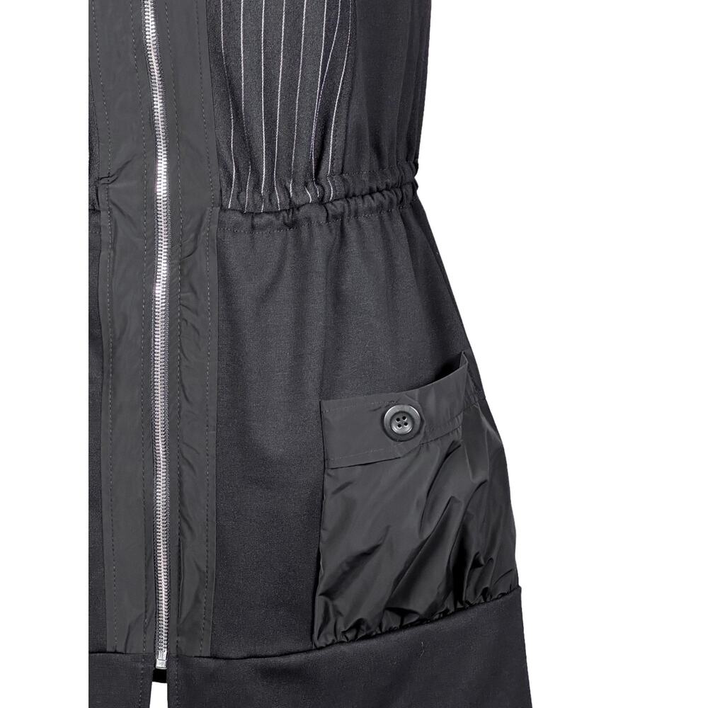 Women's Pinstripe Vest Black by Reina Lee Zipper Size M NWT - Picture 9 of 9